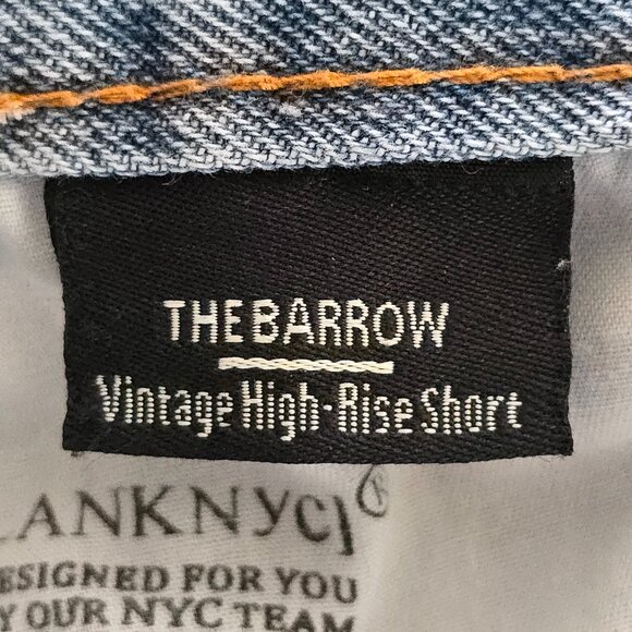 Blank NYC The Barrow Vintage High Rise Star Embroidered Denim Cutoff Shorts - Picture 14 of 16